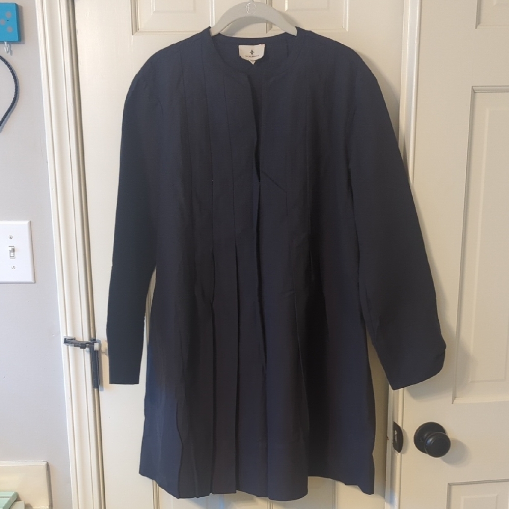 Tuckernuck Navy Luella Long-Sleeve Mini Dress With Pockets, L